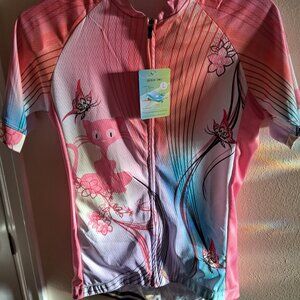 Butterfly & Cat Cycling Jersey NWT
